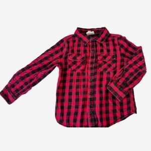 Cotton On Kids Red and Black Checkered Shirt
